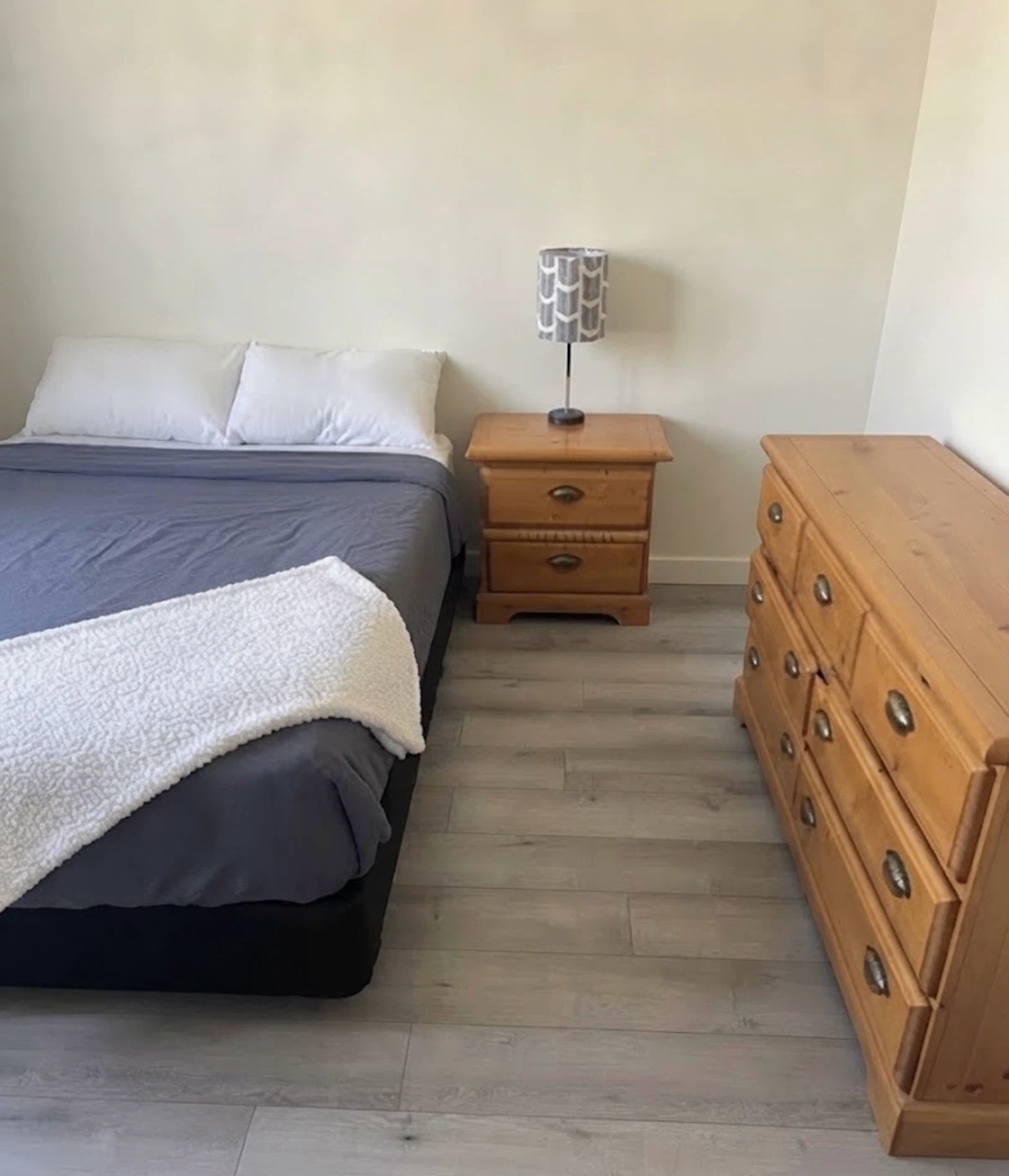 Solid wood bedroom dresser and matching nightstand