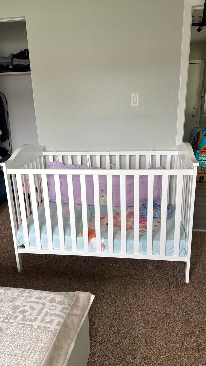 White Wooden Baby Crib - photo 2