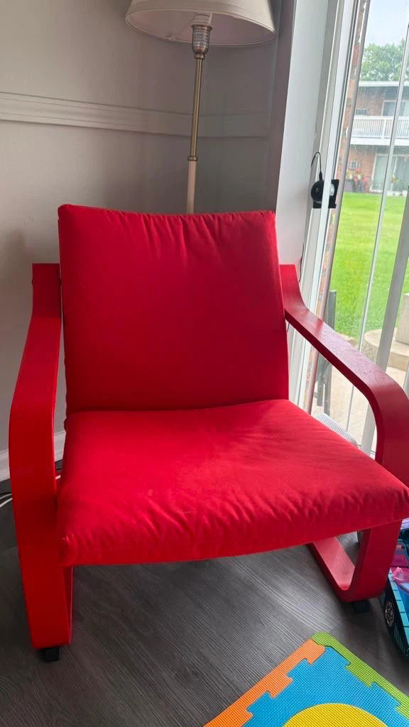 IKEA Poang Armchair, Red - photo 2