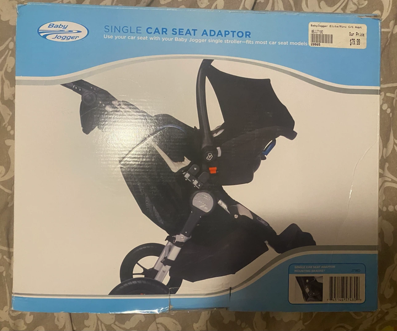Baby Jogger Single Car Seat Adaptor -(NOT THE STROLLER)