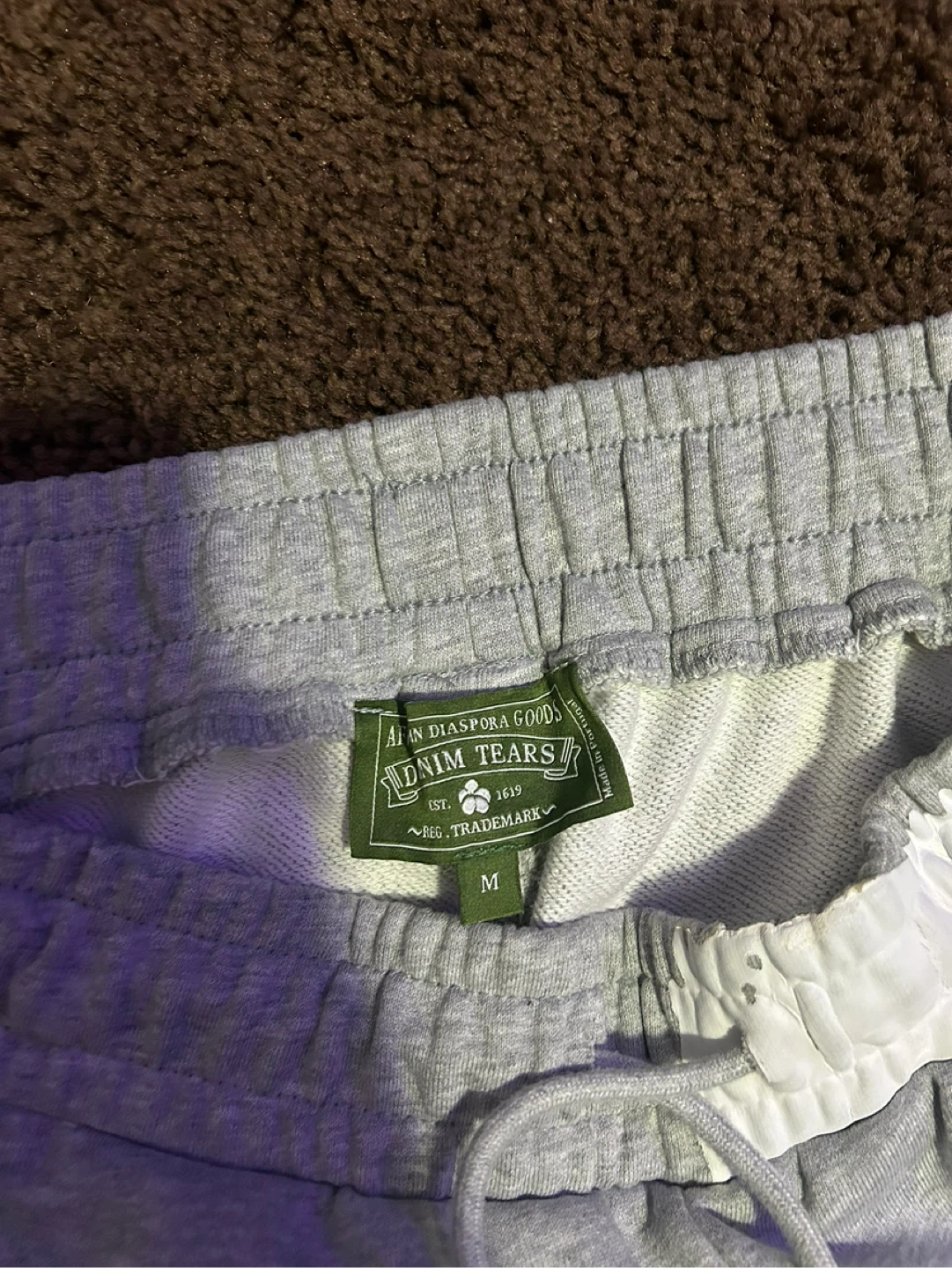 Denim Tears Cotton Wreath Sweatpants Grey - photo 3