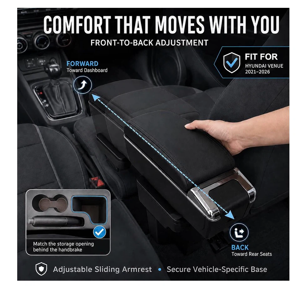 Hyundai Venue Center Console Armrest Organizer - photo 2