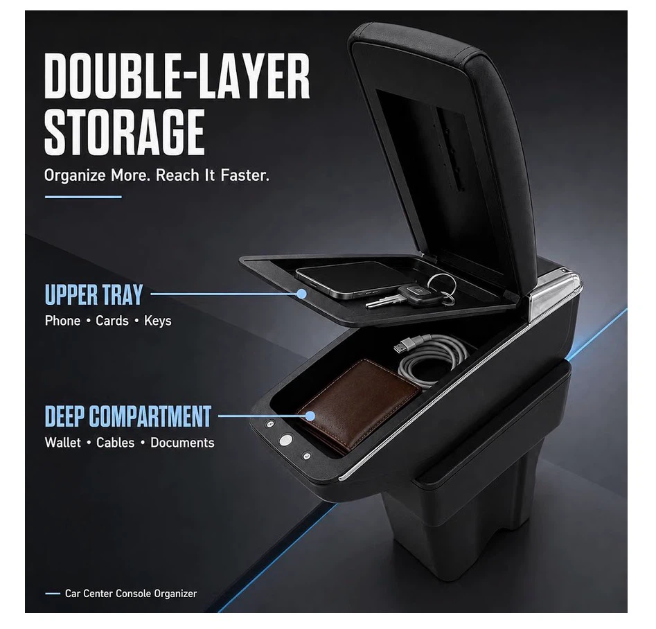 Hyundai Venue Center Console Armrest Organizer - photo 3