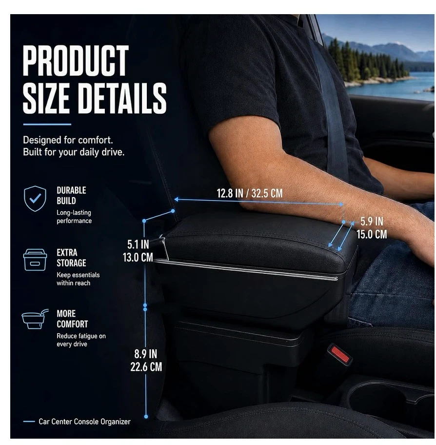 Hyundai Venue Center Console Armrest Organizer - photo 4