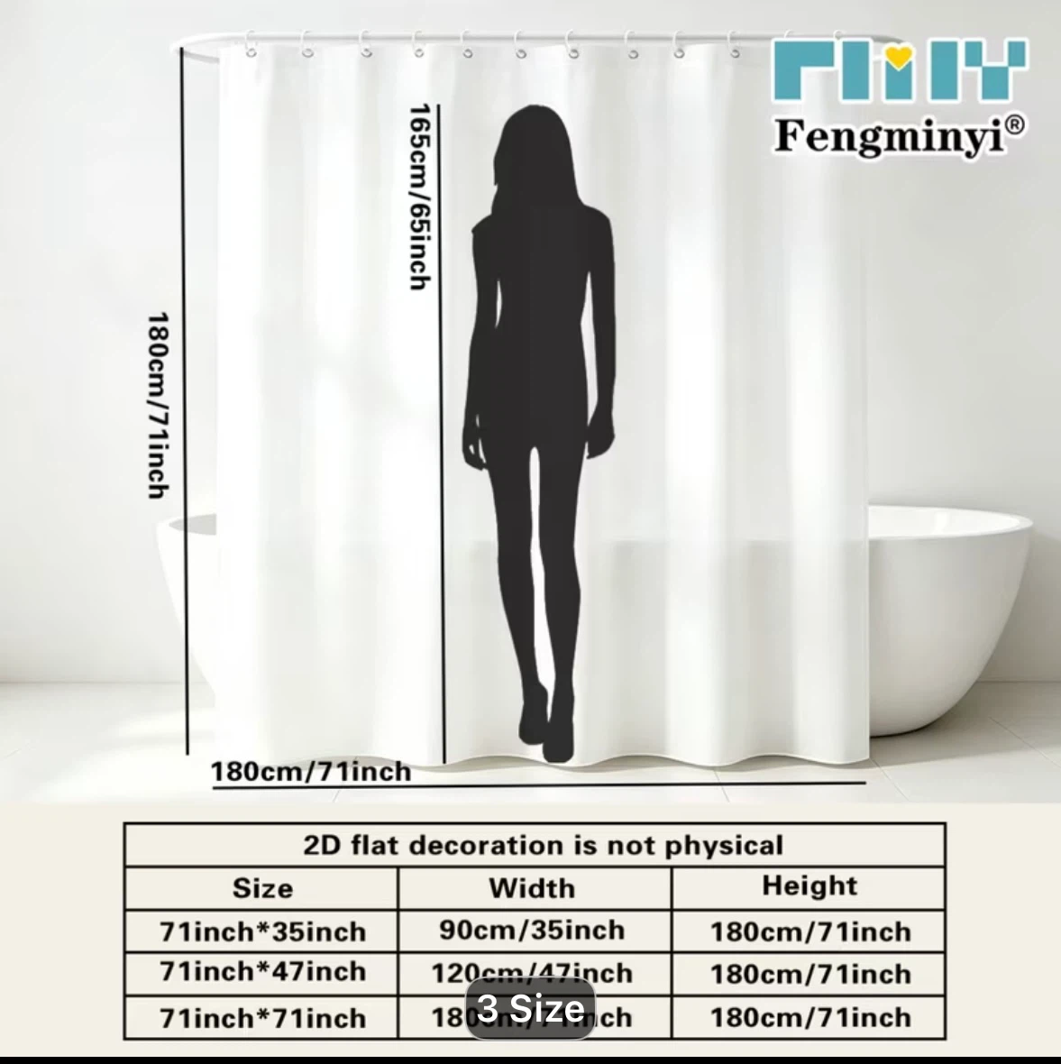 Fengminyi Spooky Halloween Shower Curtain - photo 3