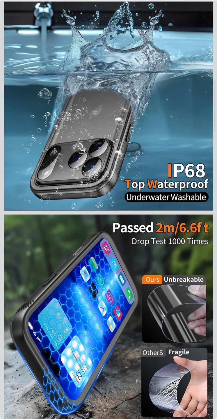 Waterproof Phone Case for iPhone 18 Pro Max/17 Pro Max - photo 3