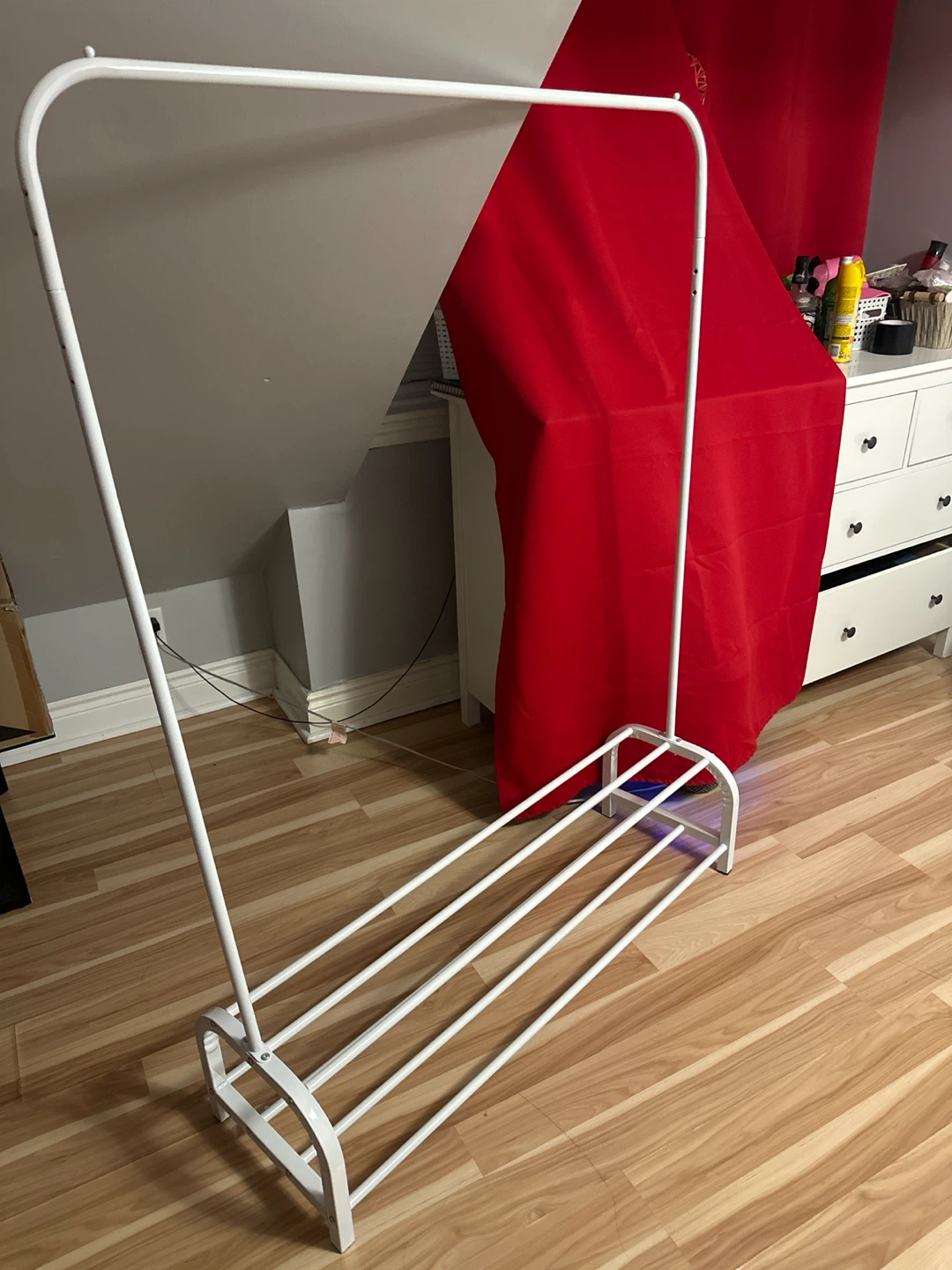 White Metal Garment Rack