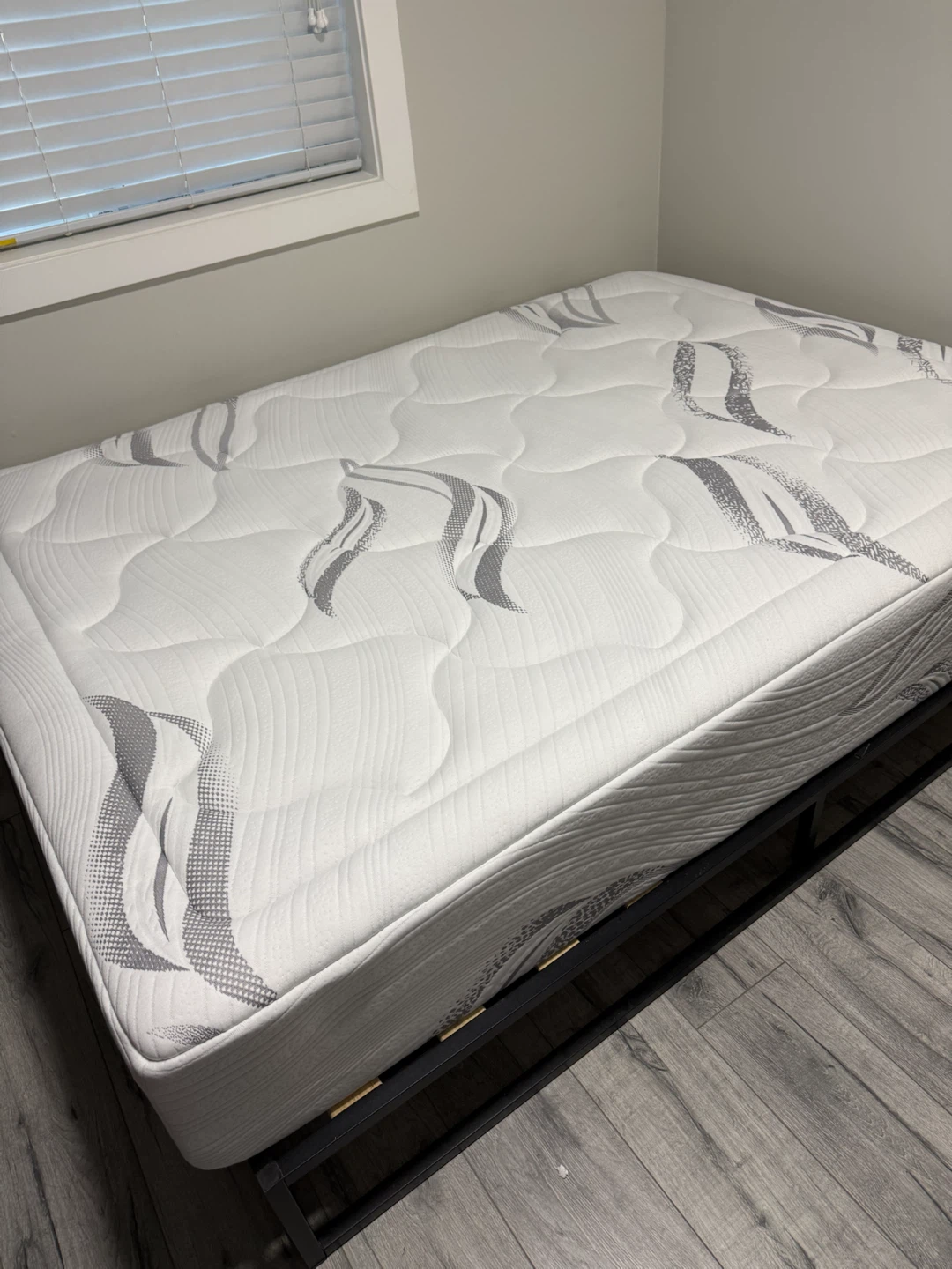 Queen Size Mattress & Metal Bed Frame Set
