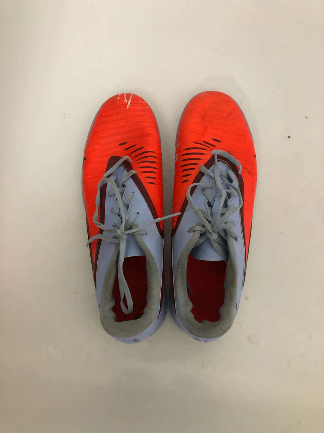 Nike Soccer Cleats Orange and Light Blue