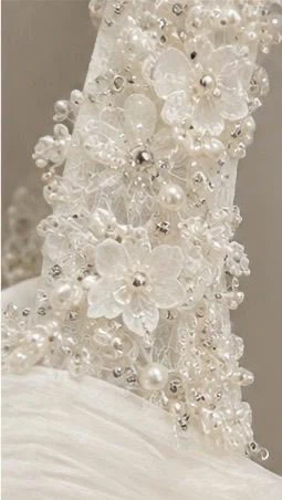White Beaded Wedding Dress