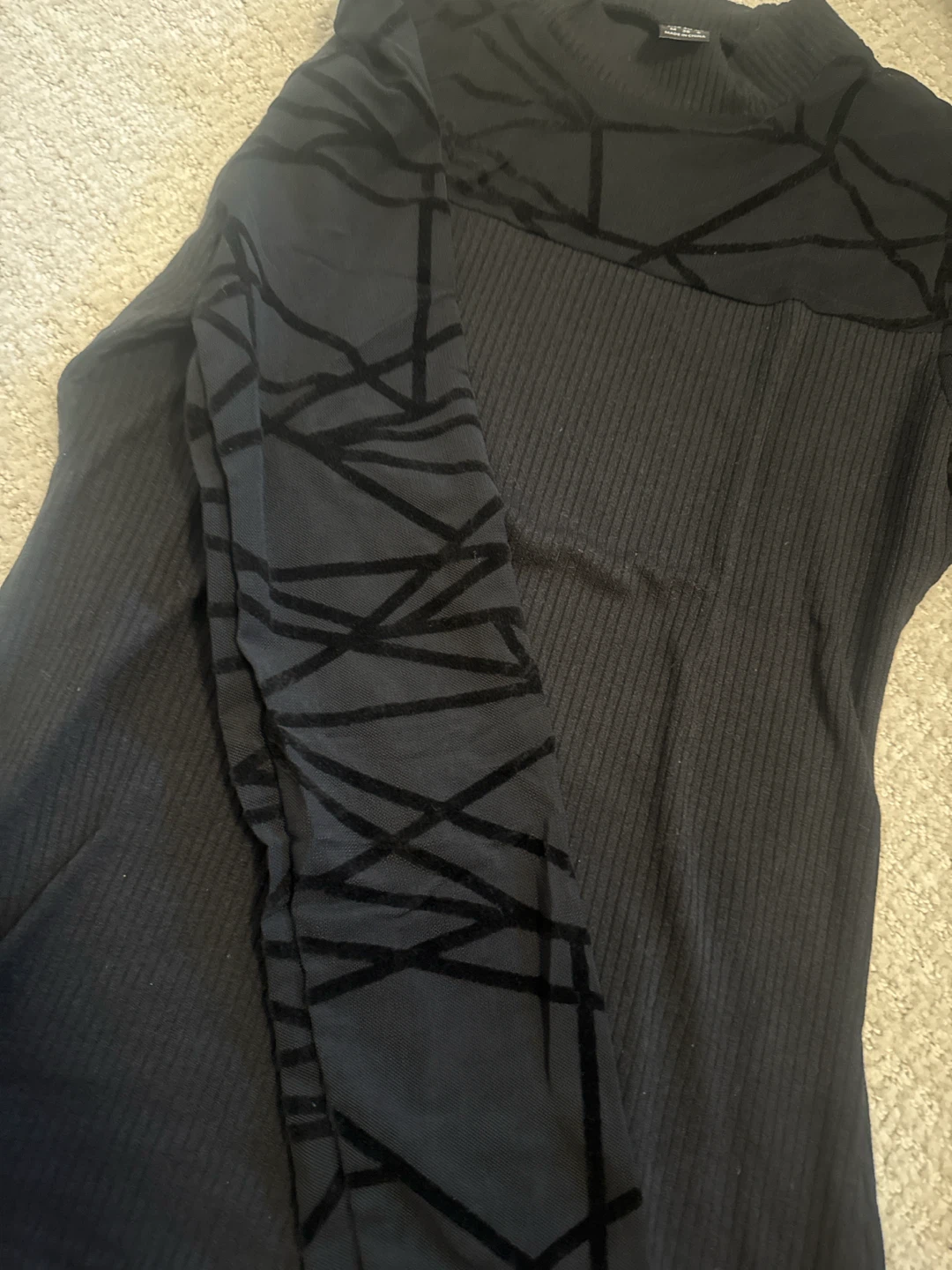 Black Long-Sleeve Mock Neck Top - photo 2