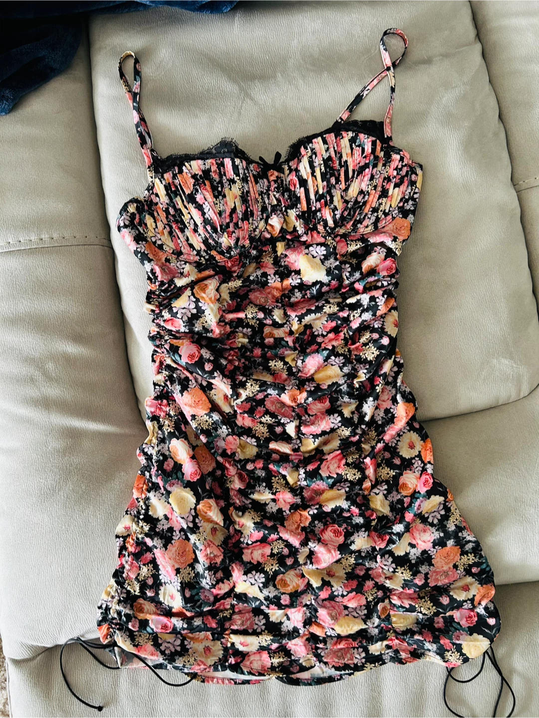 For Love & Lemons Floral Ruched Dress - photo 2