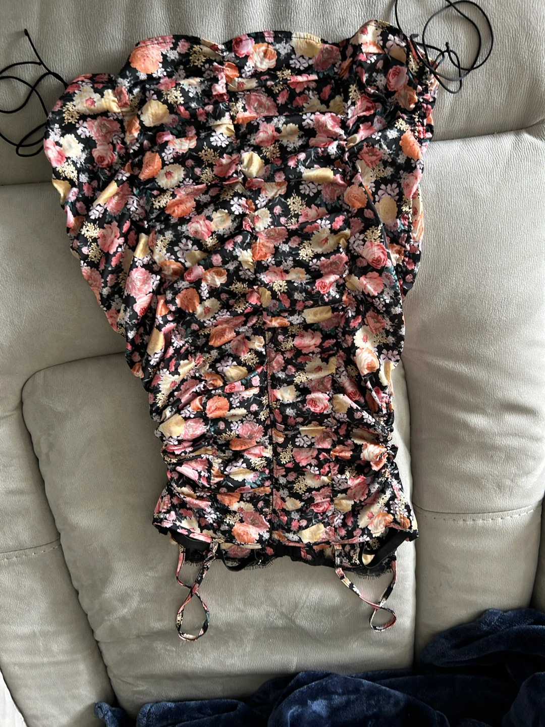 For Love & Lemons Floral Ruched Dress - photo 4