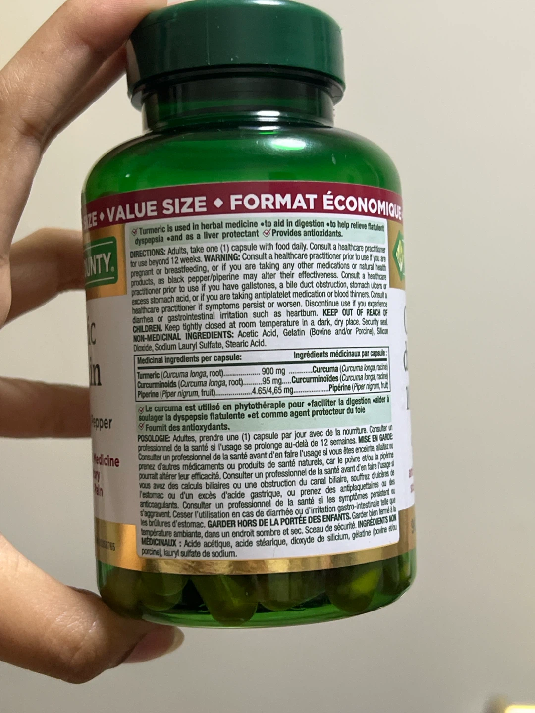 Nature's Bounty Turmeric Curcumin 1000mg 90 Capsules - photo 4