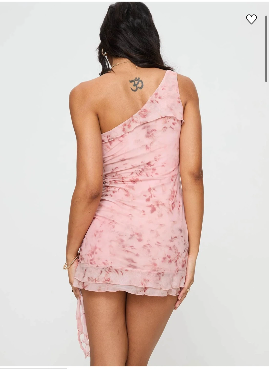 Pink Floral One-Shoulder Mini Dress - photo 2