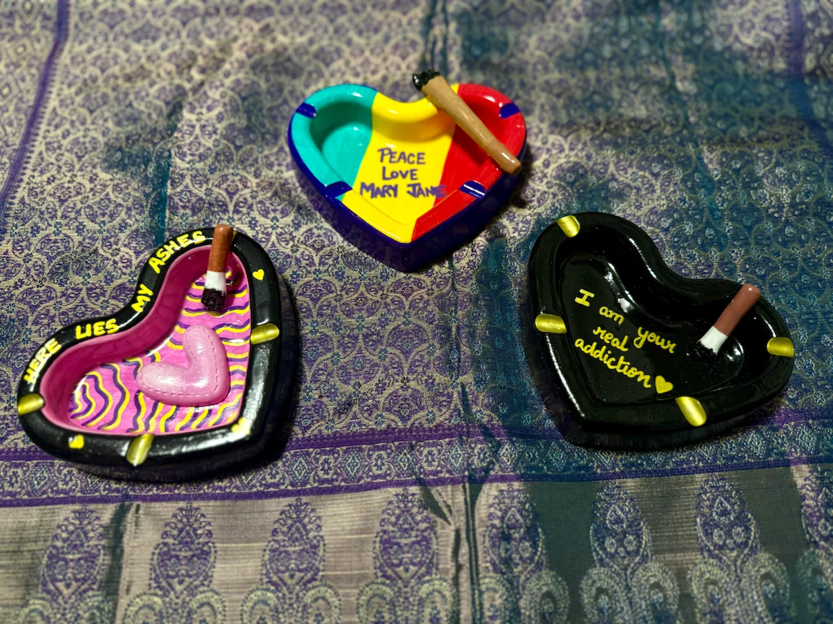 Bespoke Heart-Shaped Ashtrays
