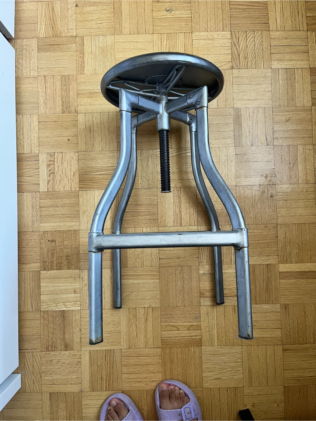 Industrial Style Adjustable Height Stool