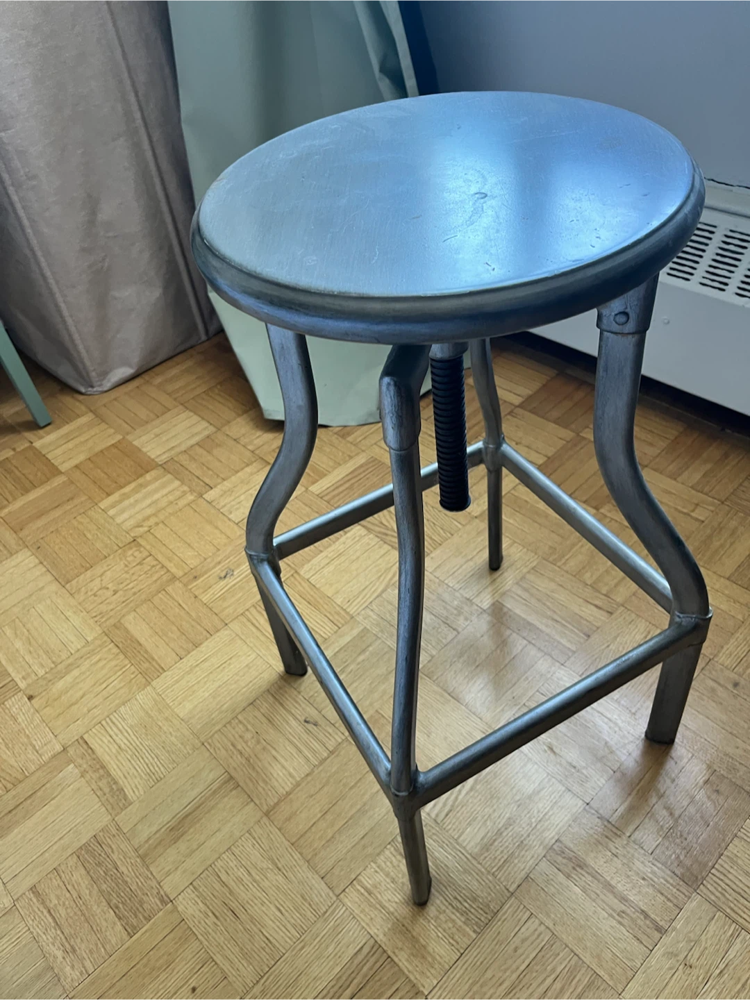 Industrial Style Adjustable Height Stool - photo 2
