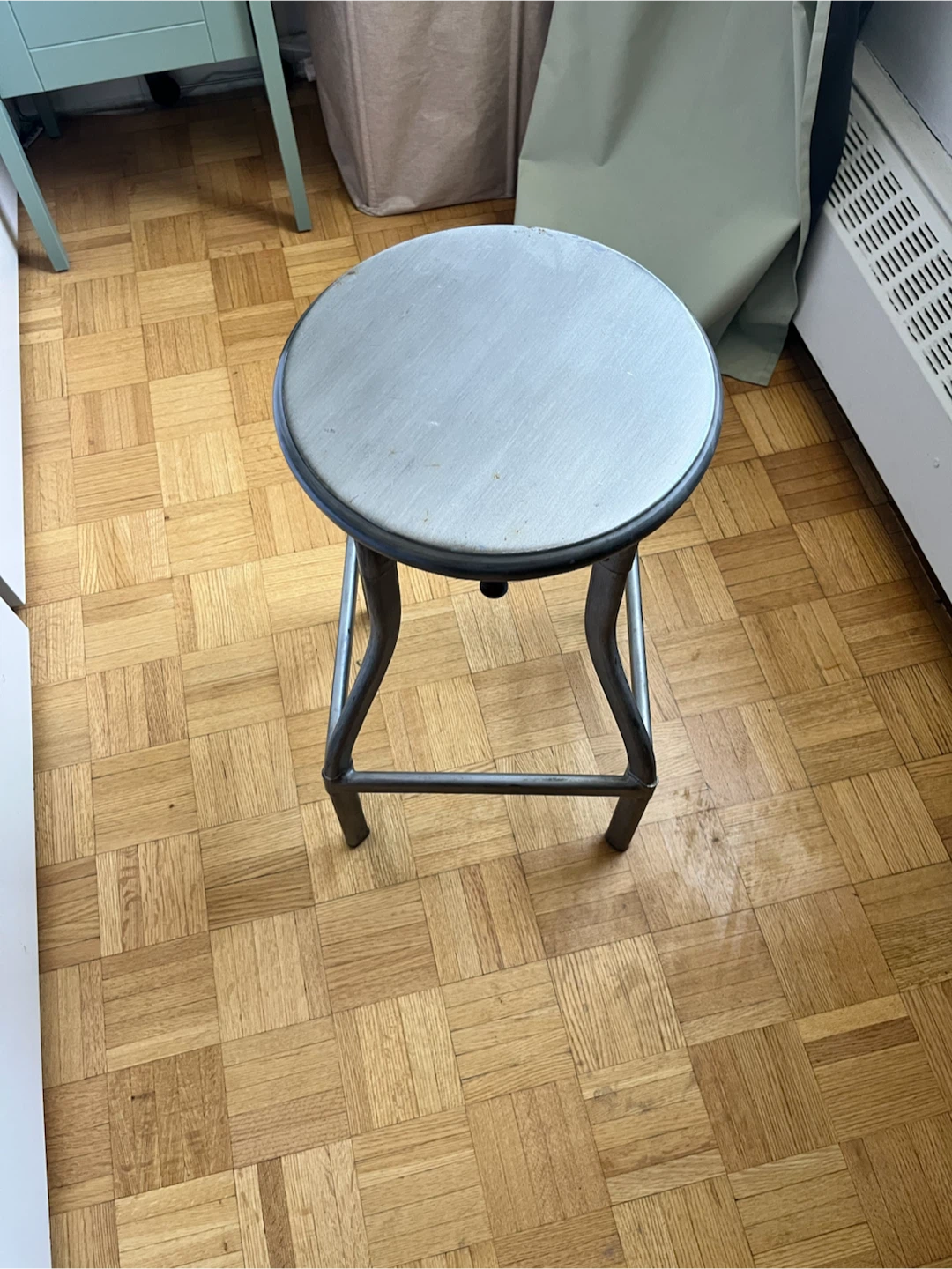 Industrial Style Adjustable Height Stool - photo 3