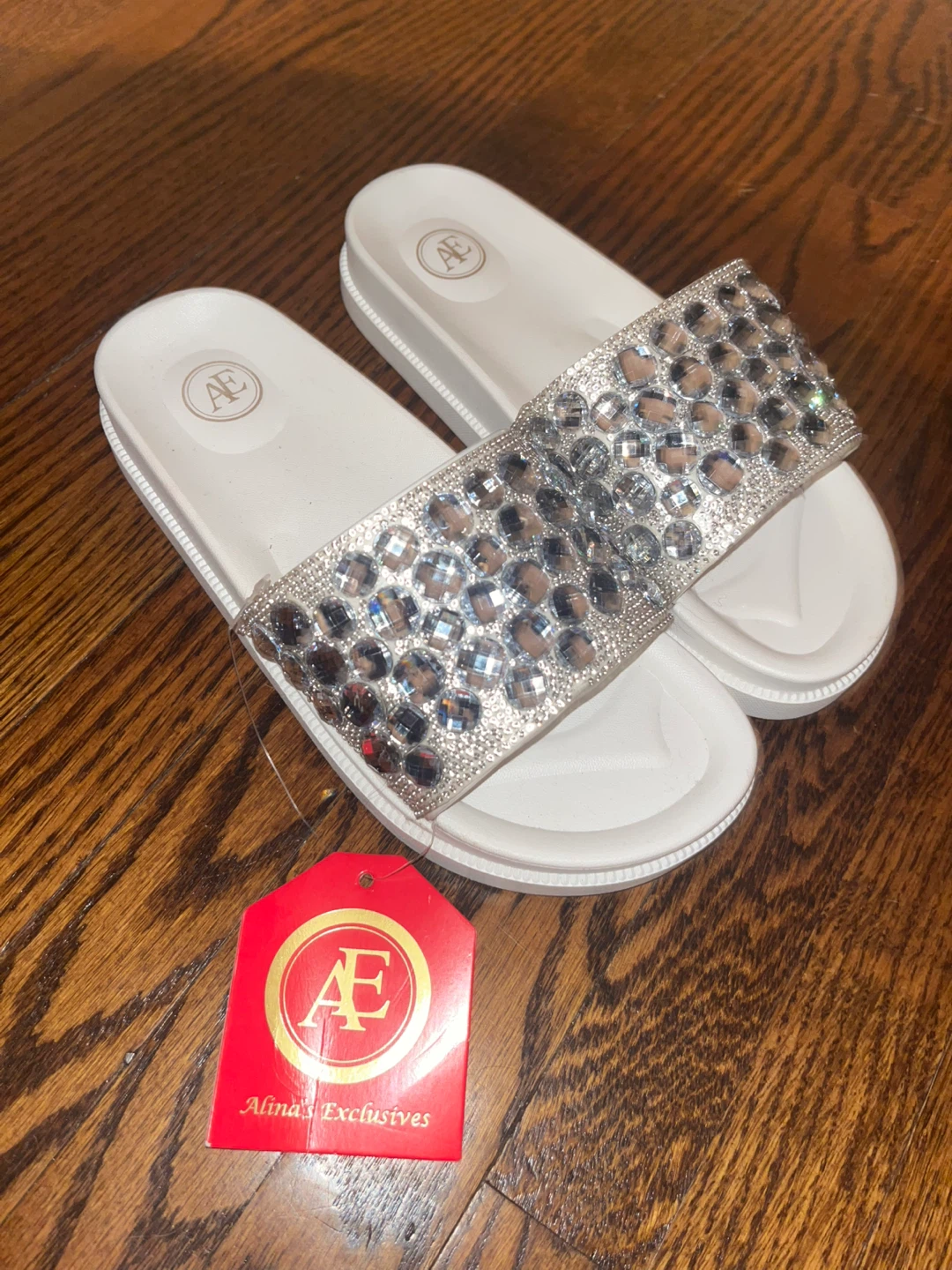 Alina's Exclusives Rhinestone Slides Size 7 - photo 2