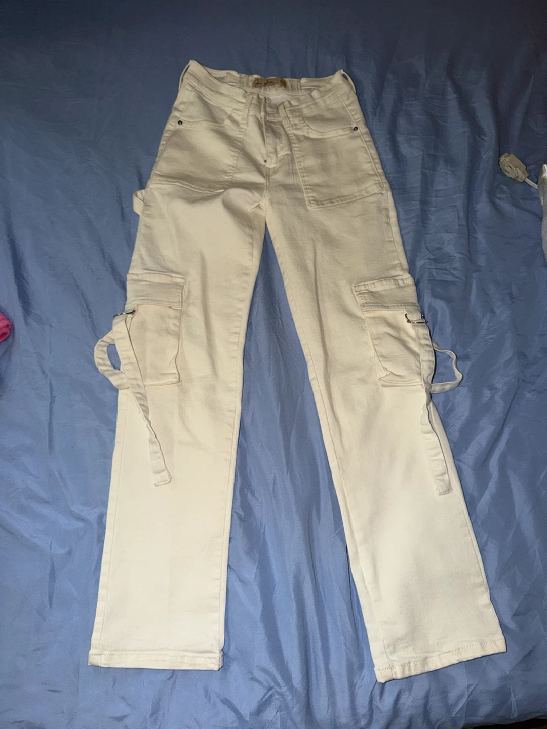 Gen Glam Off-White Cargo Pants Size 0/25