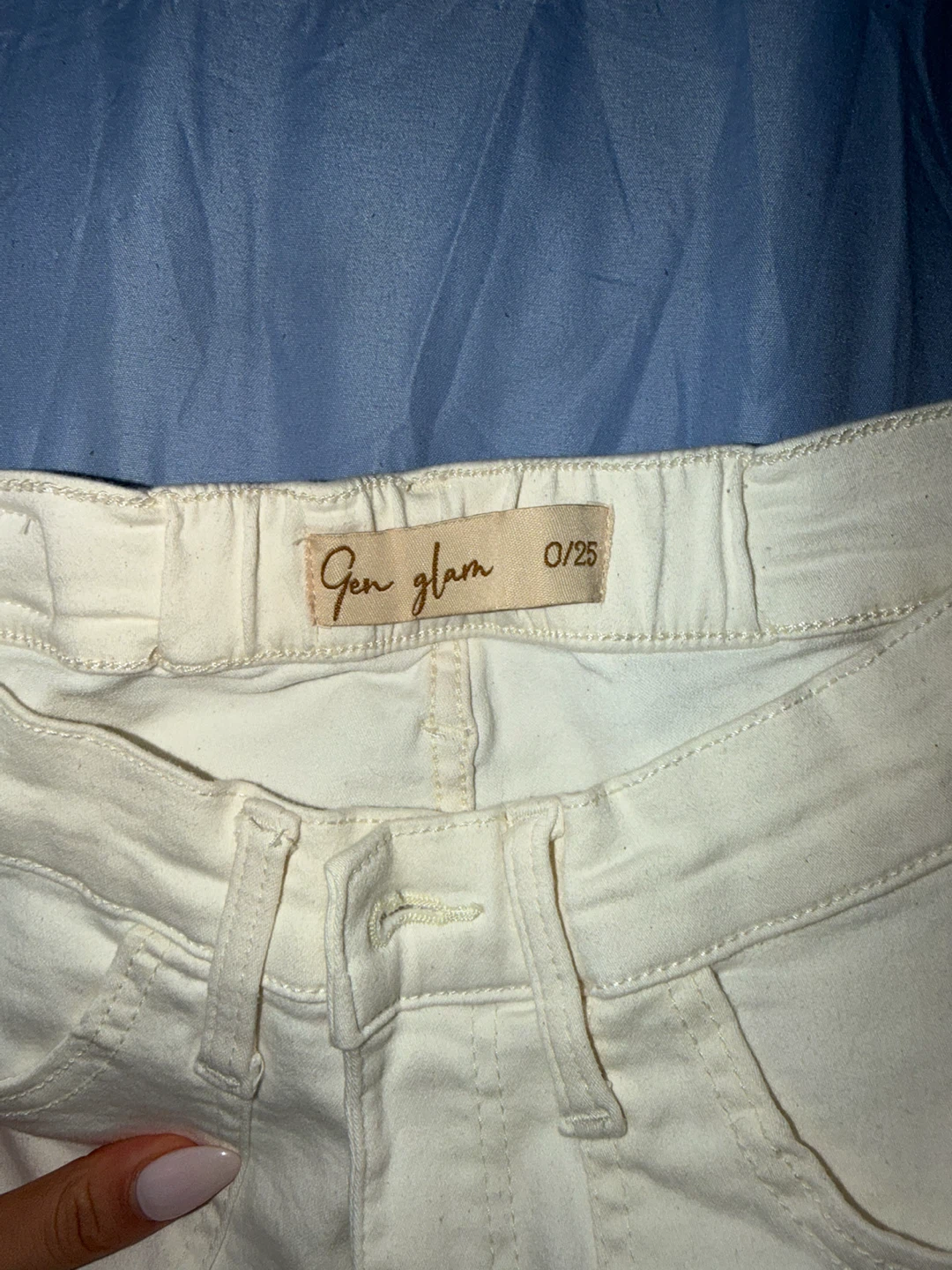 Gen Glam Off-White Cargo Pants Size 0/25 - photo 2