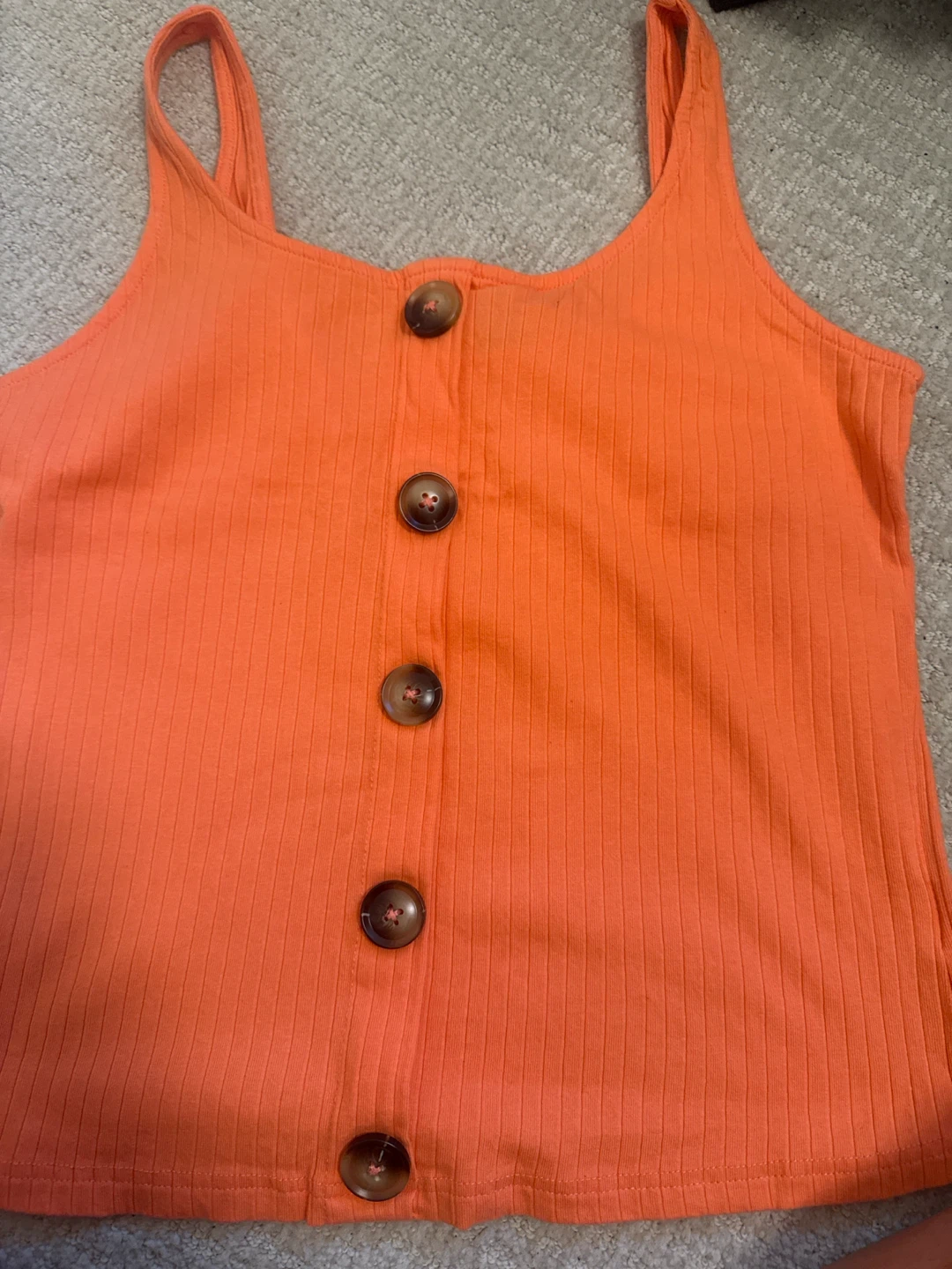 SHEIN EZwear Button-Front Ribbed Tank - photo 2