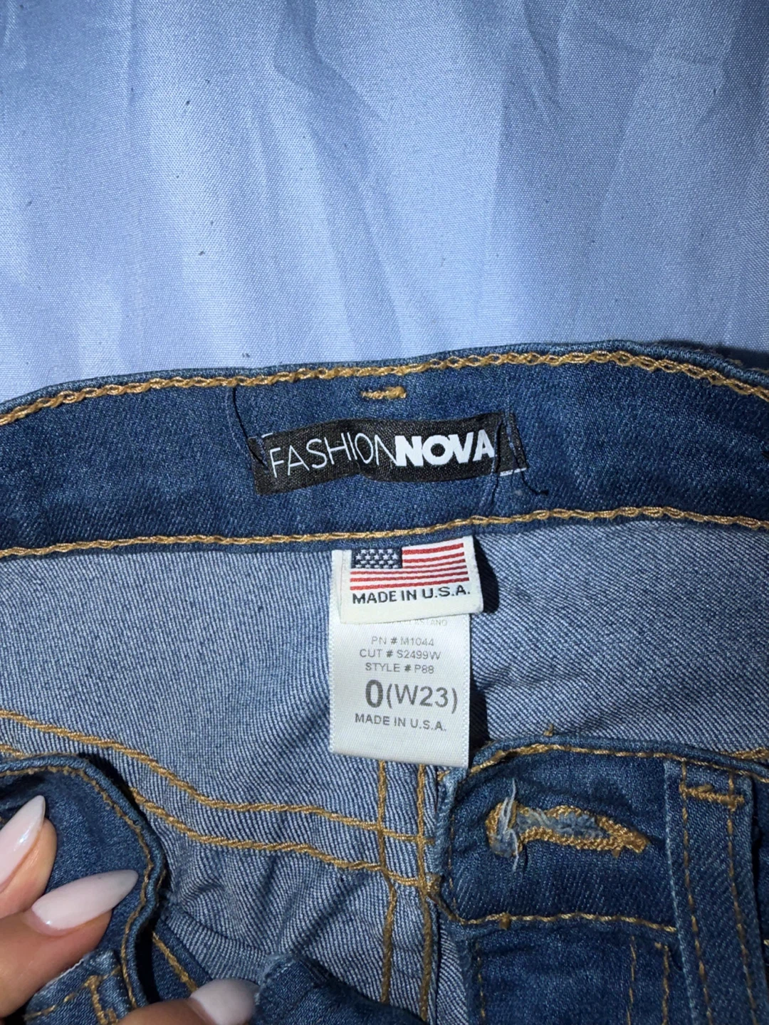 Fashion Nova dark blue skinny jeans size 0 - photo 2
