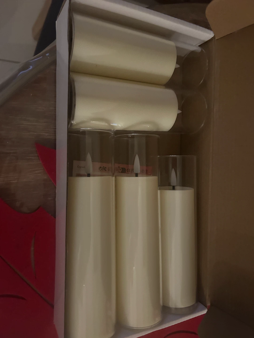 Set of 5 LED Flameless Candles with Remote