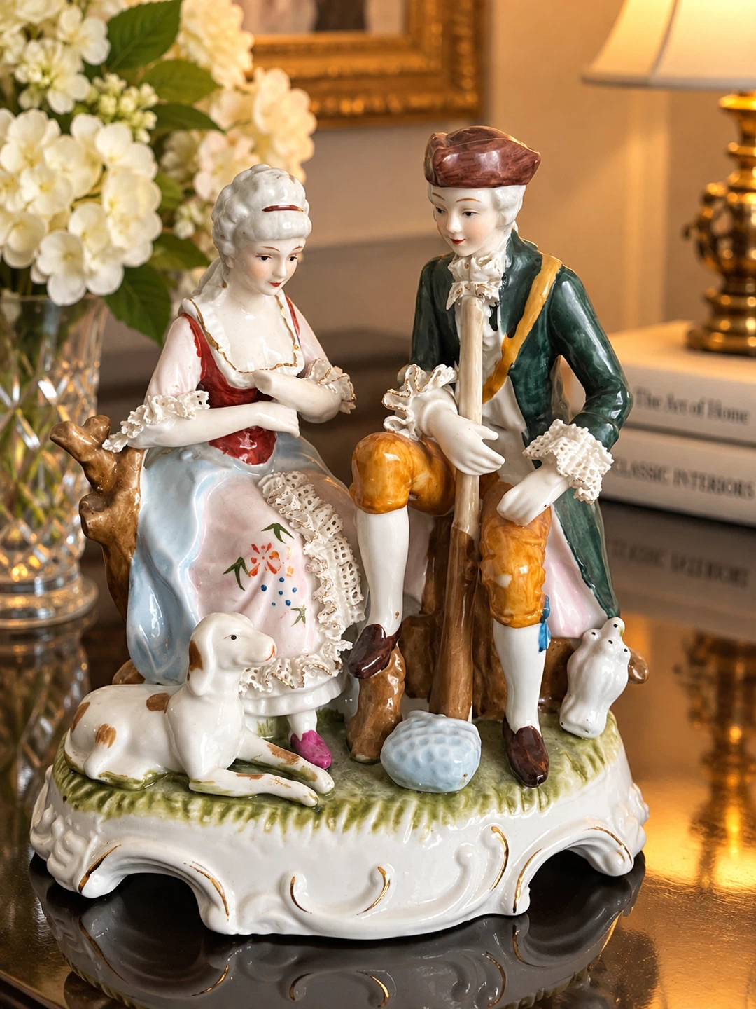 Vintage Porcelain Couple Figurine