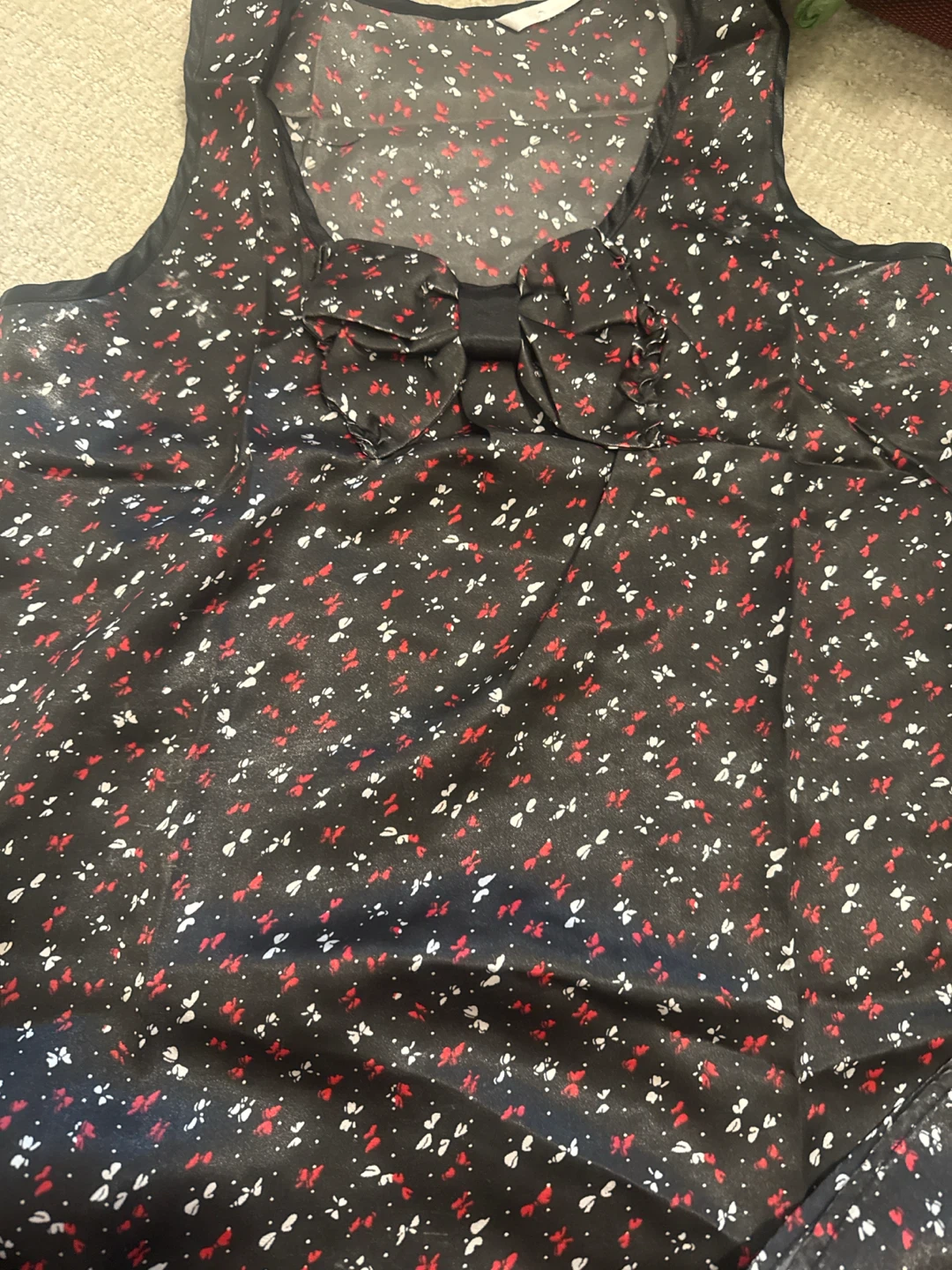 Jewelies Black Butterfly Print Tank Top