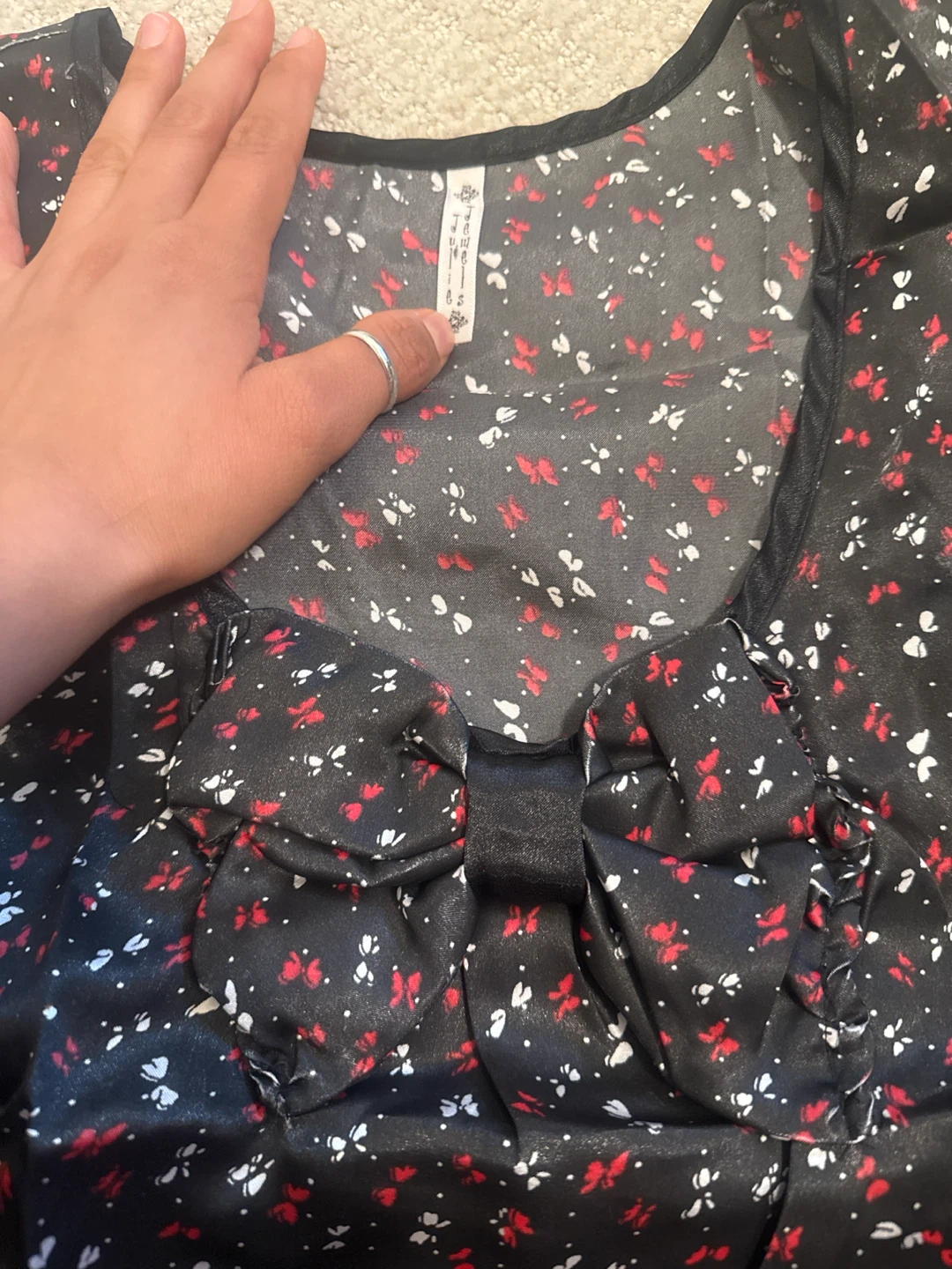Jewelies Black Butterfly Print Tank Top - photo 2