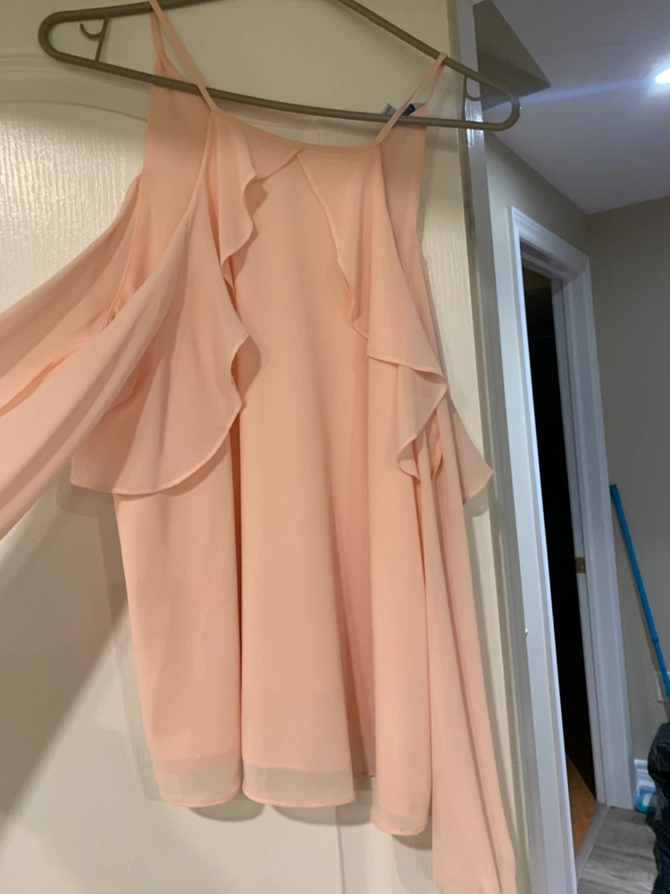 Naked Zebra Blush Pink Cold Shoulder Top