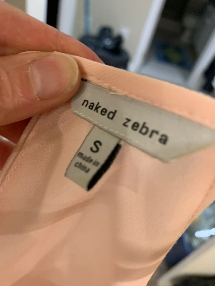 Naked Zebra Blush Pink Cold Shoulder Top - photo 2