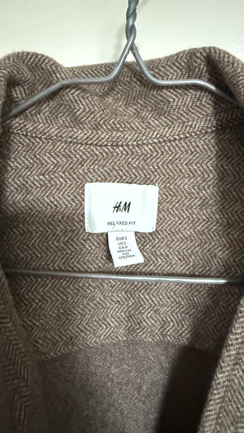 H&M Relaxed Fit Herringbone Shirt Jacket - photo 3