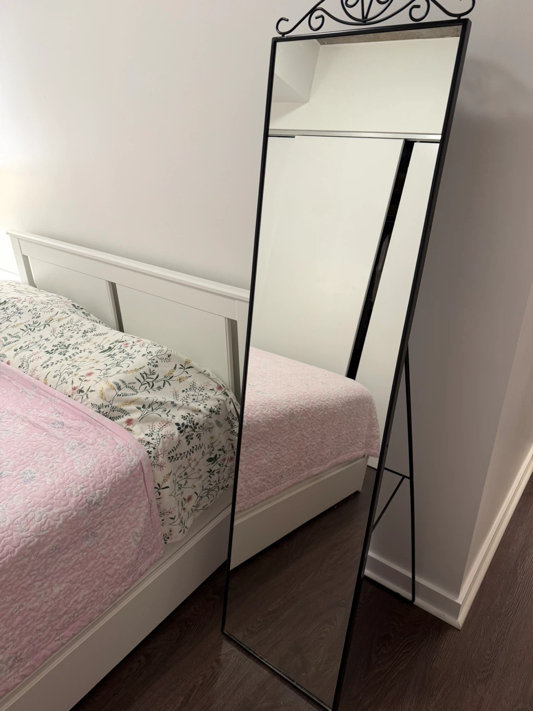 Black Full-Length Standing Mirror