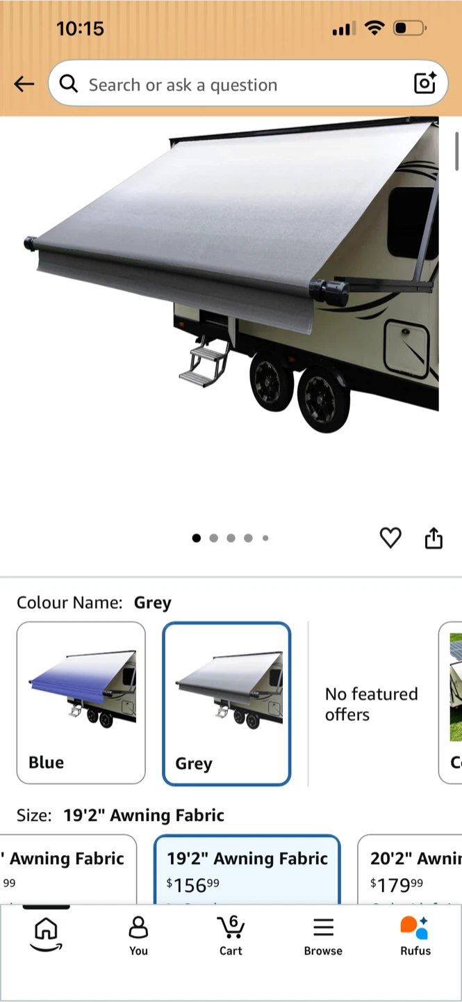 NEW Dulepax RV Awning Fabric Replacement - 19'2"