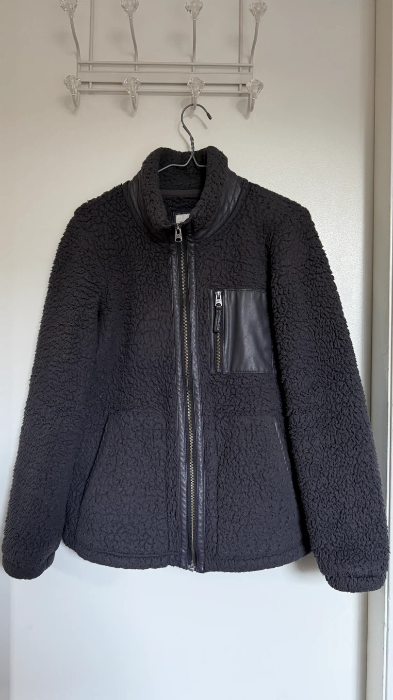 Abercrombie & Fitch Sherpa Jacket Black XS