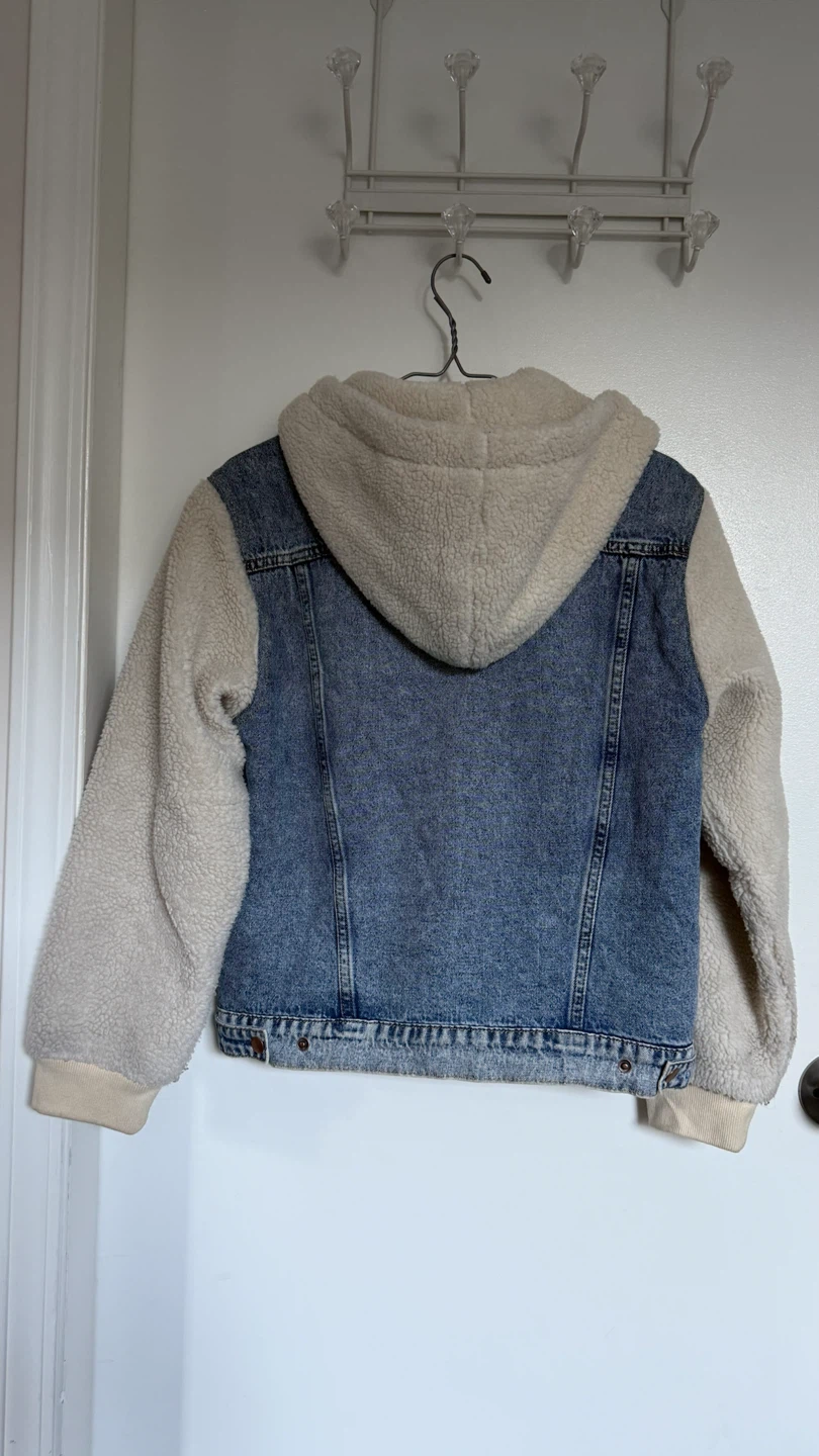 Miou Muse Denim Sherpa Hoodie Jacket - photo 2