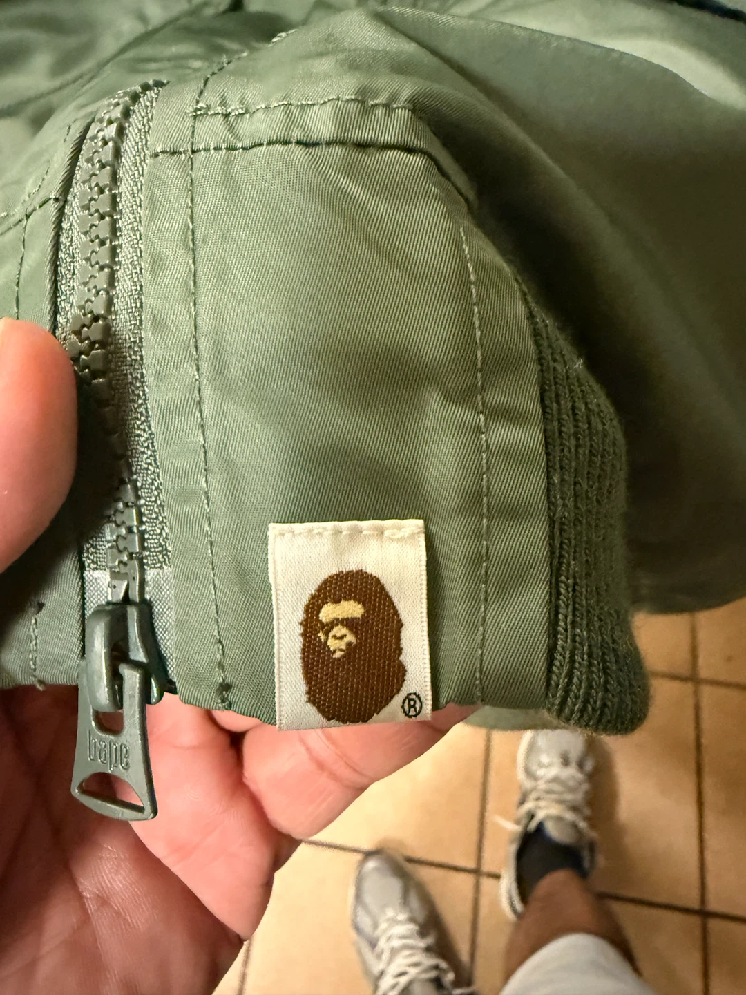 A Bathing Ape Olive Bomber Jacket - photo 3