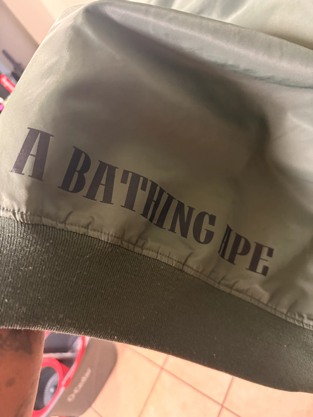 A Bathing Ape Olive Bomber Jacket - photo 4