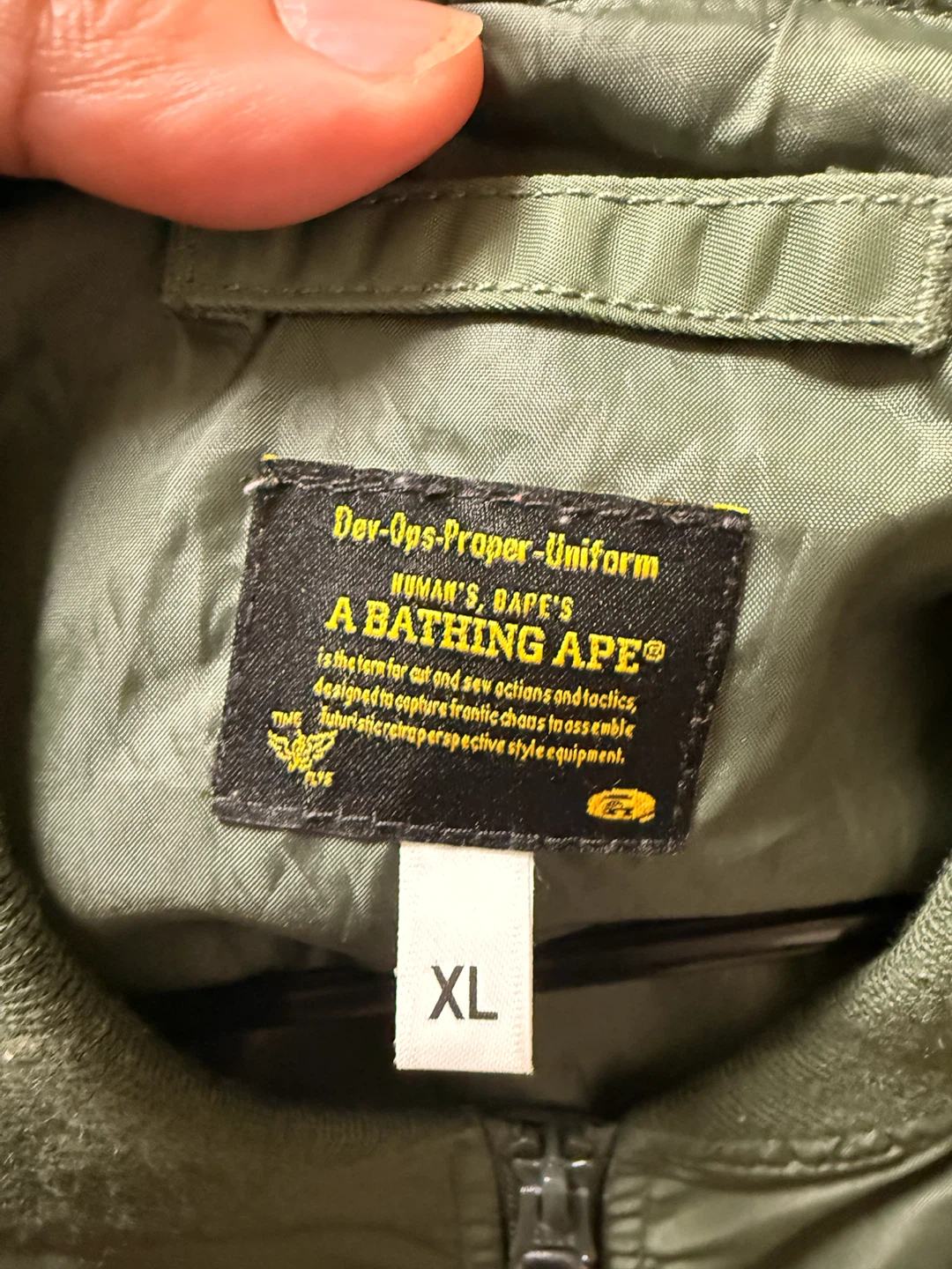 A Bathing Ape Olive Bomber Jacket - photo 5