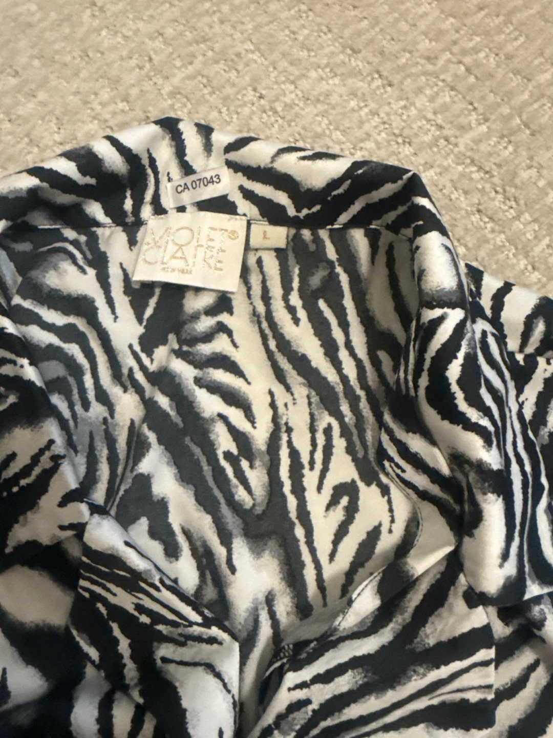 Moira Claire Zebra Print Button-Down Shirt - photo 2