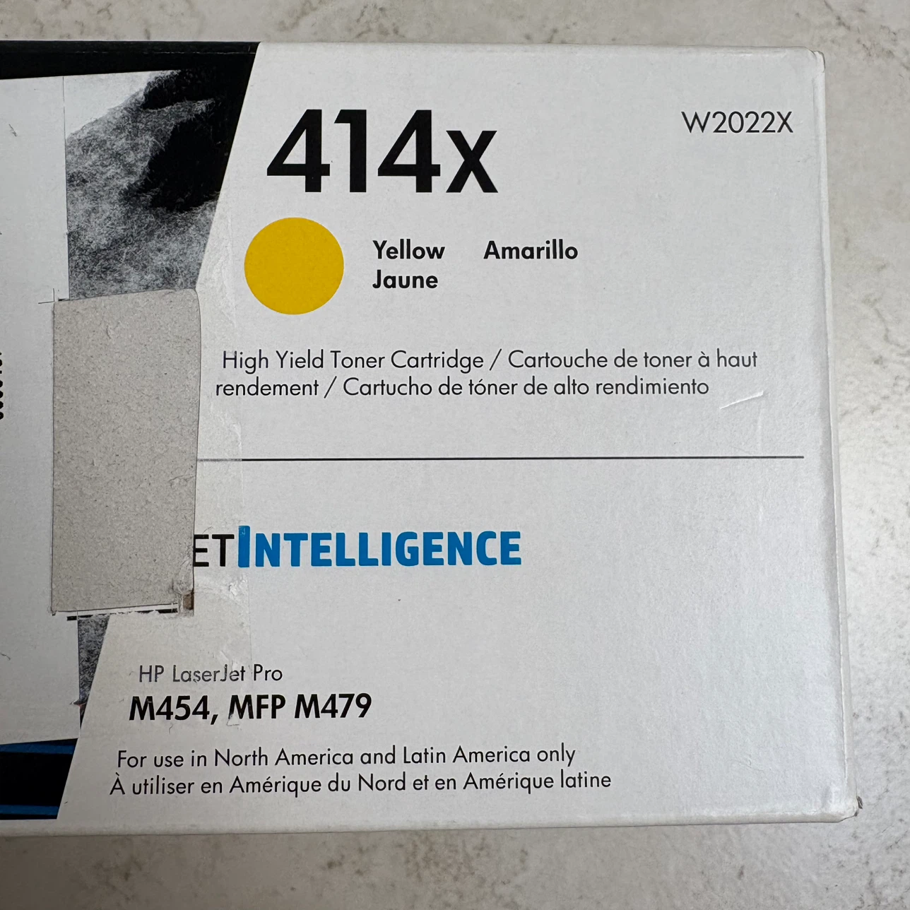 New OEM HP 414X Yellow Toner Laserjet printer M454 MFP M479 - photo 2