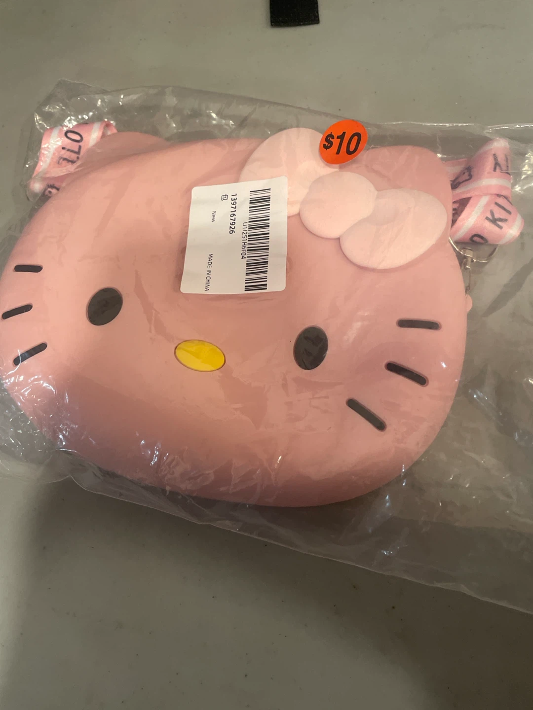Sanrio Hello Kitty Pink Silicone Crossbody Bag