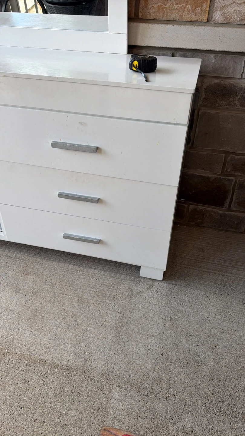 White Dresser with Mirror - photo 3