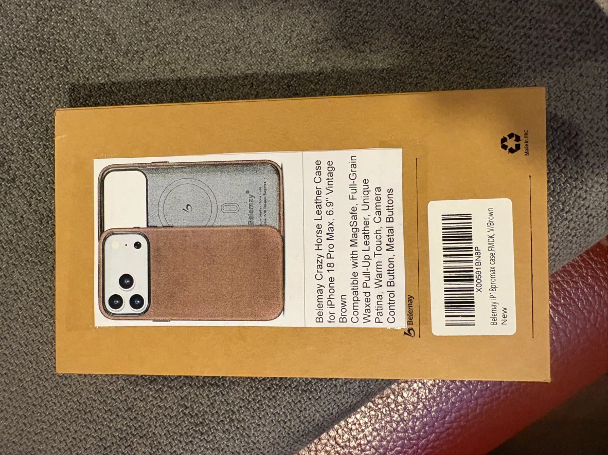 Belemay Leather Case for iPhone 18 Pro Max