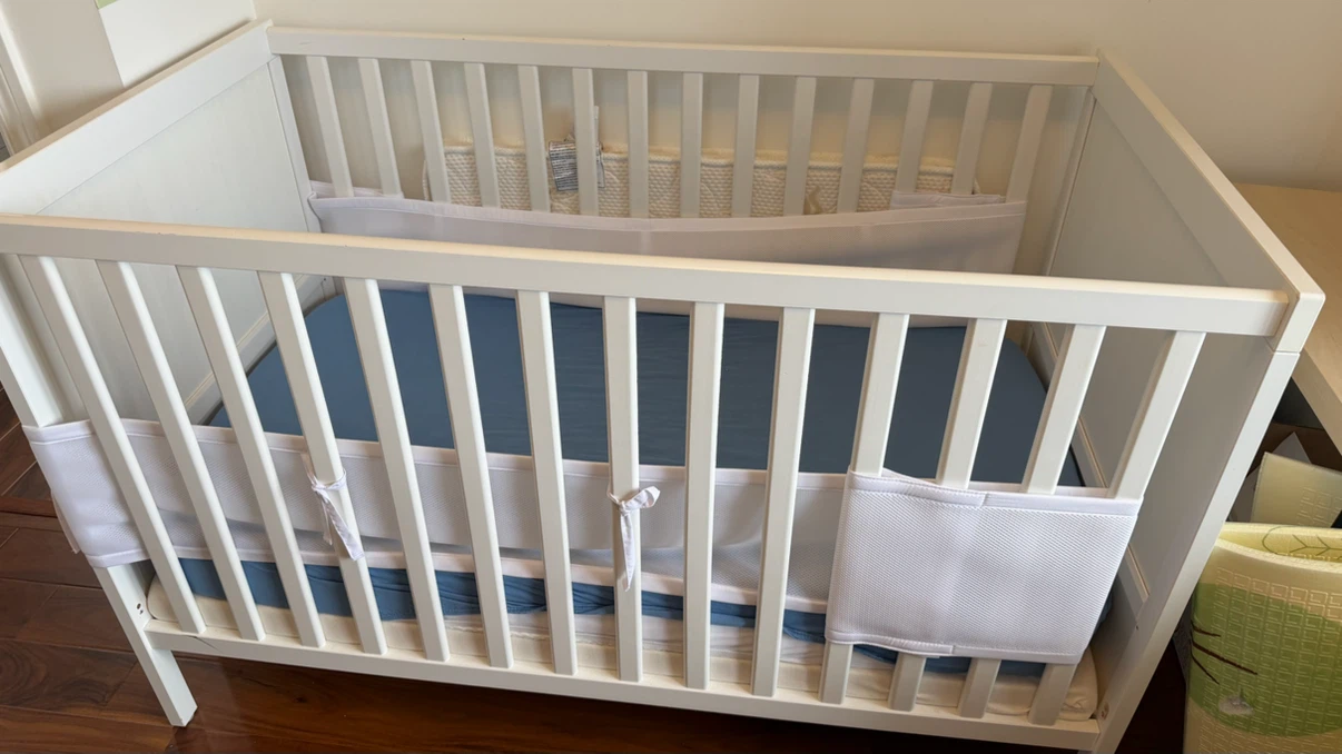 ikea crib with two mattress