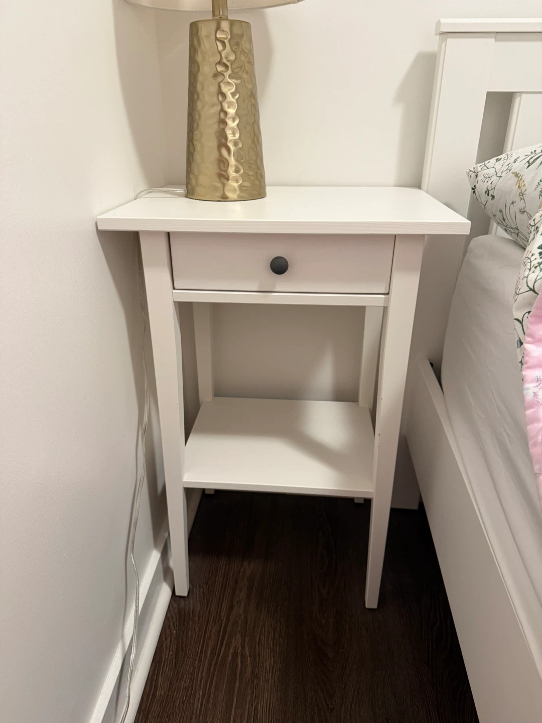 White IKEA Hemnes Nightstand - photo 2