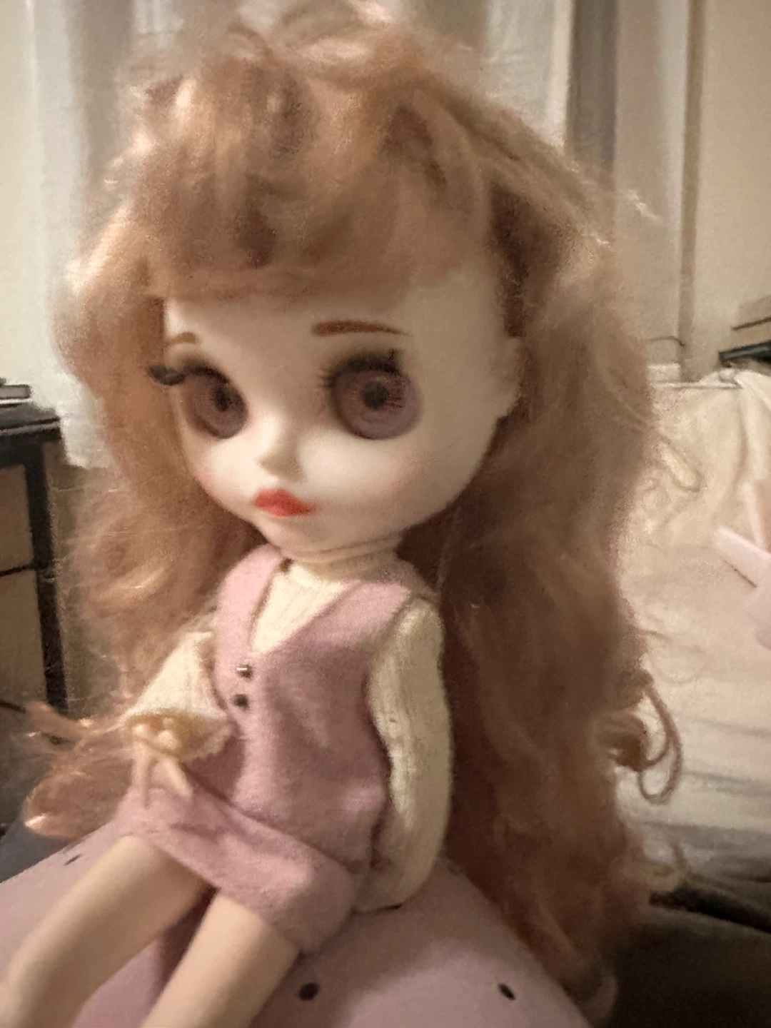 Blythe Doll with Long Wavy pink blonde Hair - photo 3